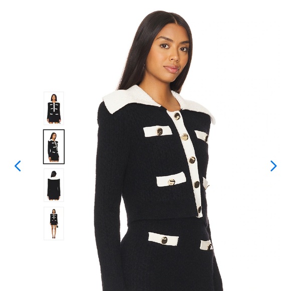 Self-Portrait alpaca blend knit cardigan - Picture 7 of 12